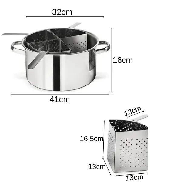 ESPAGUETEIRA COM 4 DIVISORIAS - BRINOX - Foto 5