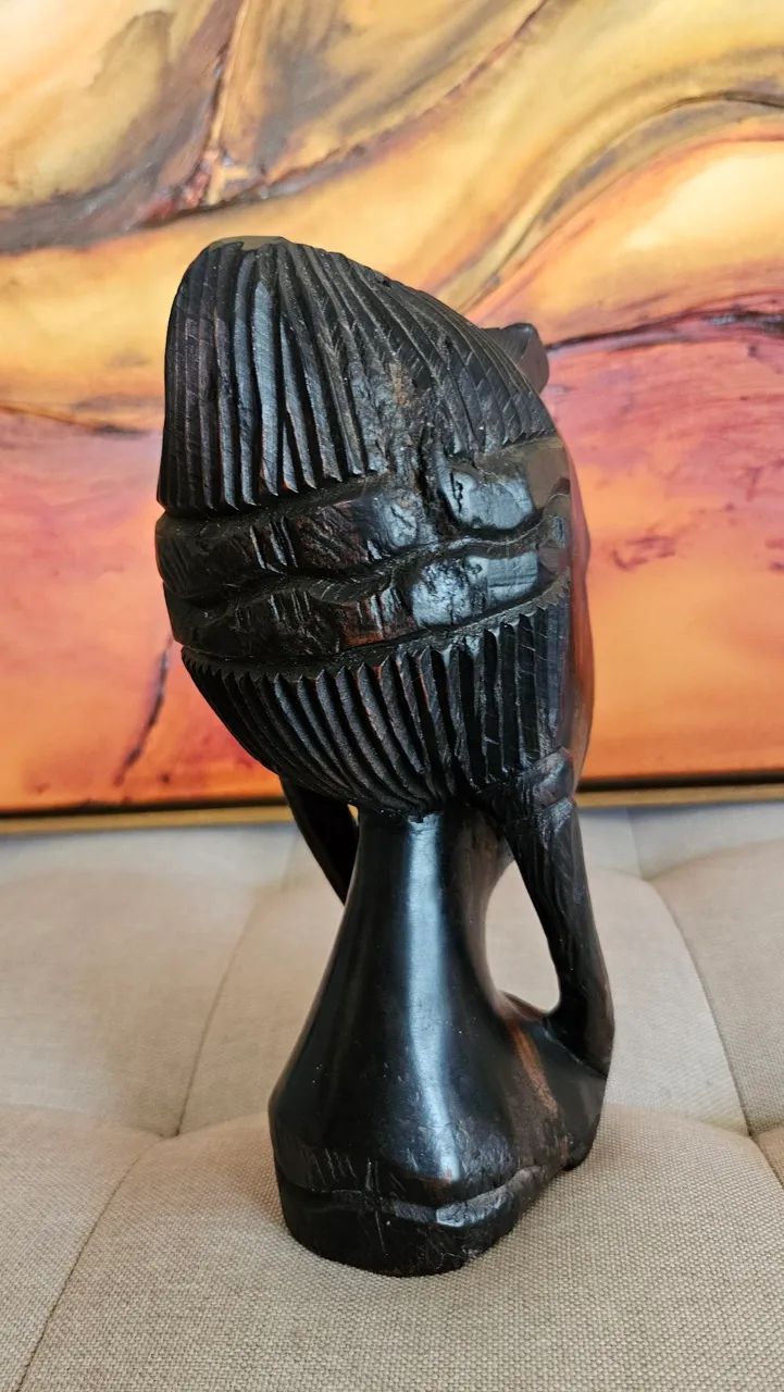 Busto feminino importado da África em madeira maciça.  - Foto 5