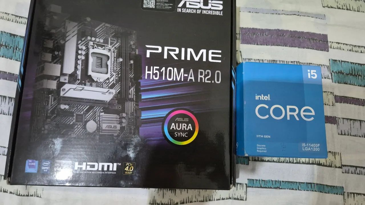 Processador i511400f e placa mãe h510