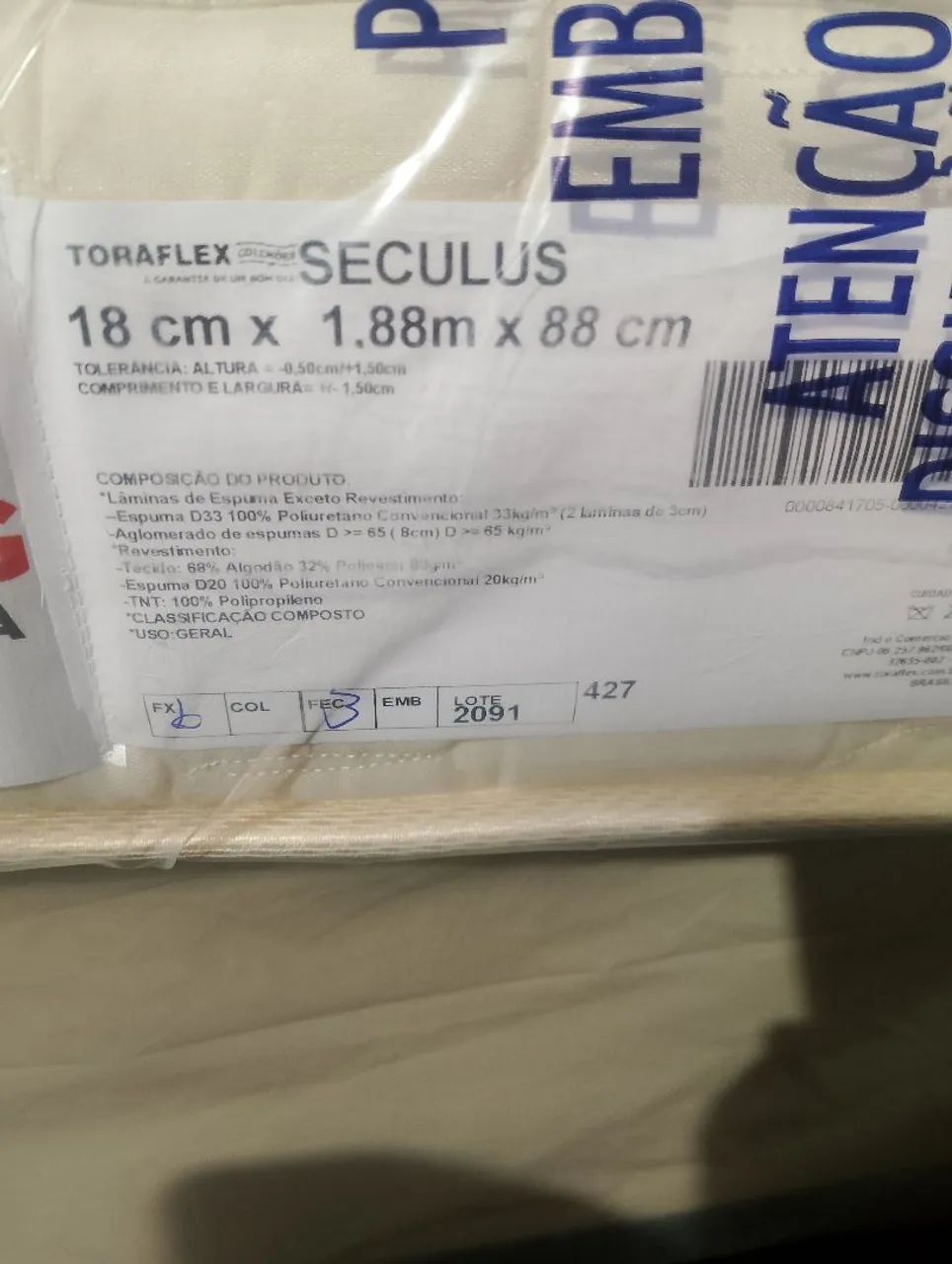 Colchão toraflex séculos D33 + base  - Foto 4