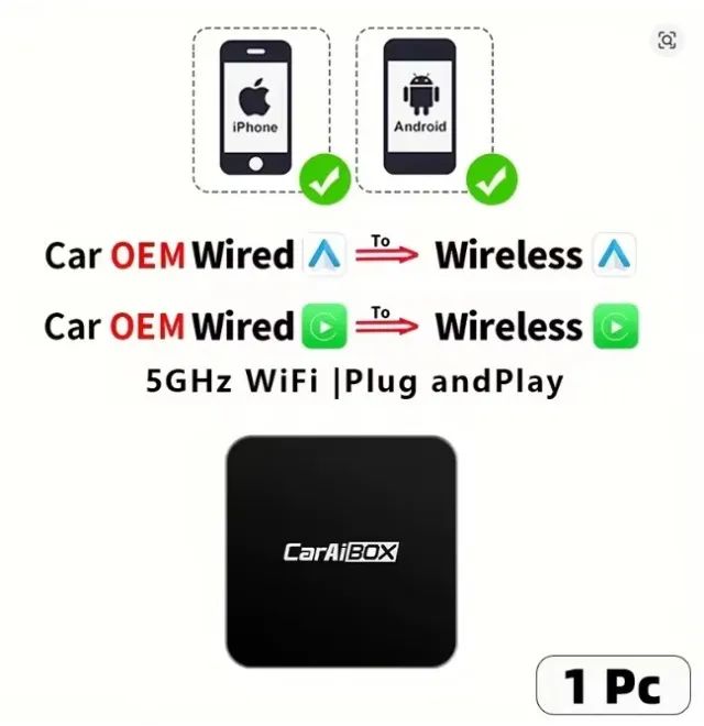  CarAIBOX - Carplay e Android Auto sem fio