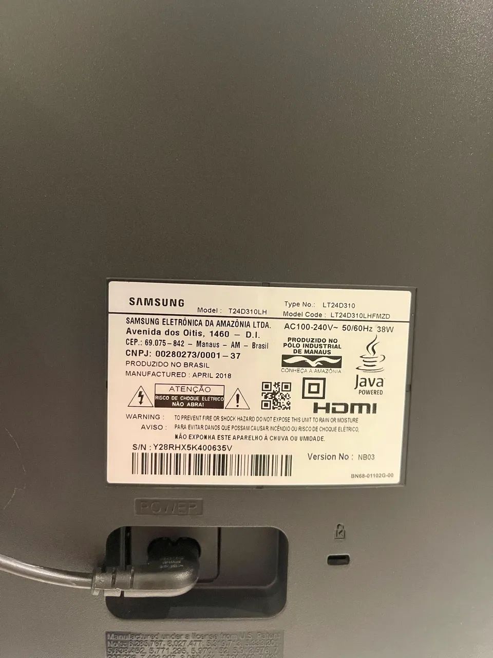 ? Monitor TV Samsung 24? LED - Modelo T24D310LH ? - Foto 4