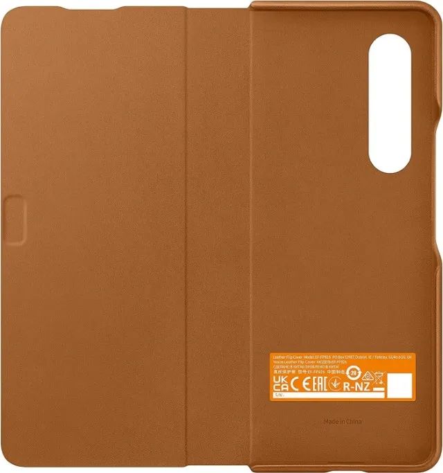 Capa De Couro Flip Cover Para Galaxy Z Fold 3 Samsung - Foto 3