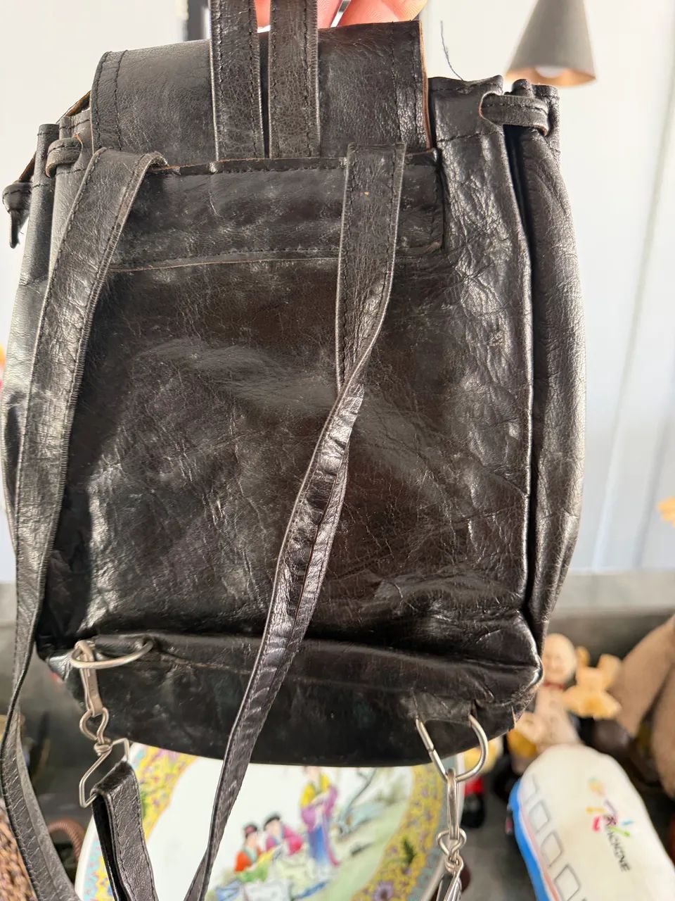 Bolsa antiga de couro - Foto 3