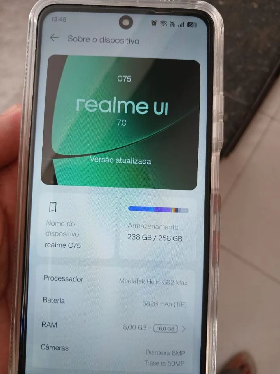 REALME  C75 DOURADO 256 GIGA  8+16  RAM - Foto 3