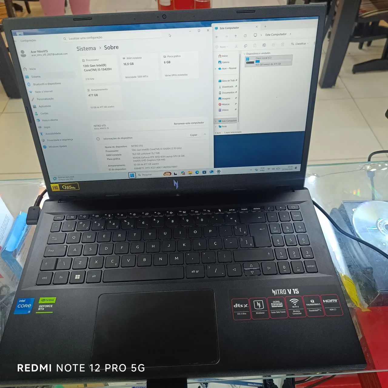 Acer gamer Nitro V15