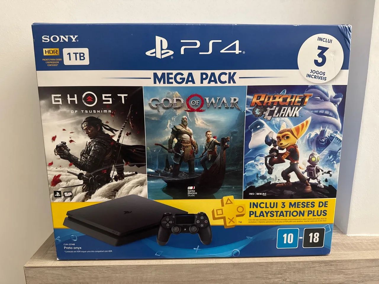 PS4 Slim 1Tb em Excelente Estado