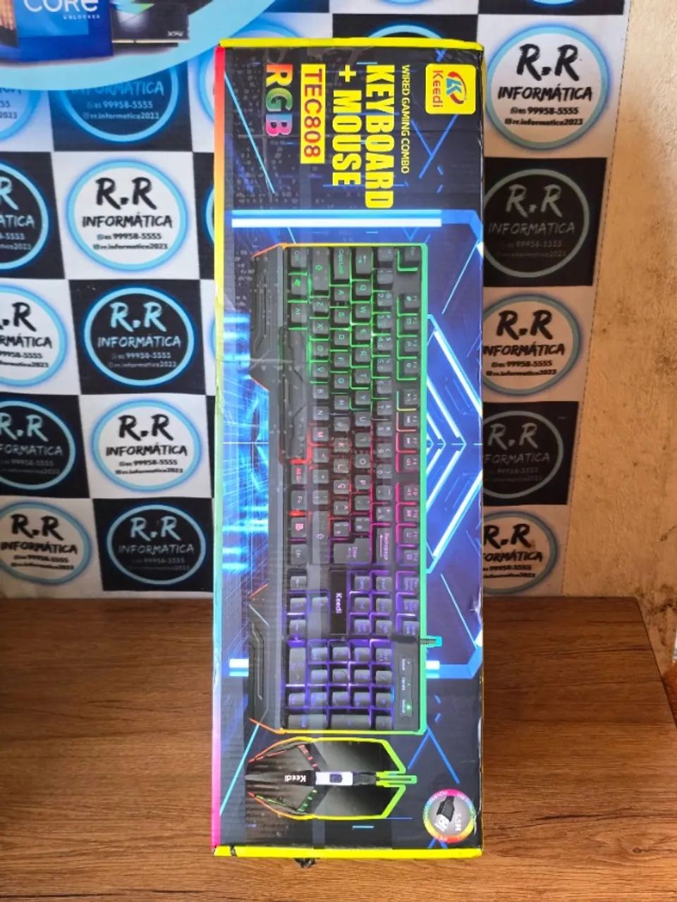 Combo Teclado e Mouse RGB Novo Zero - Foto 2