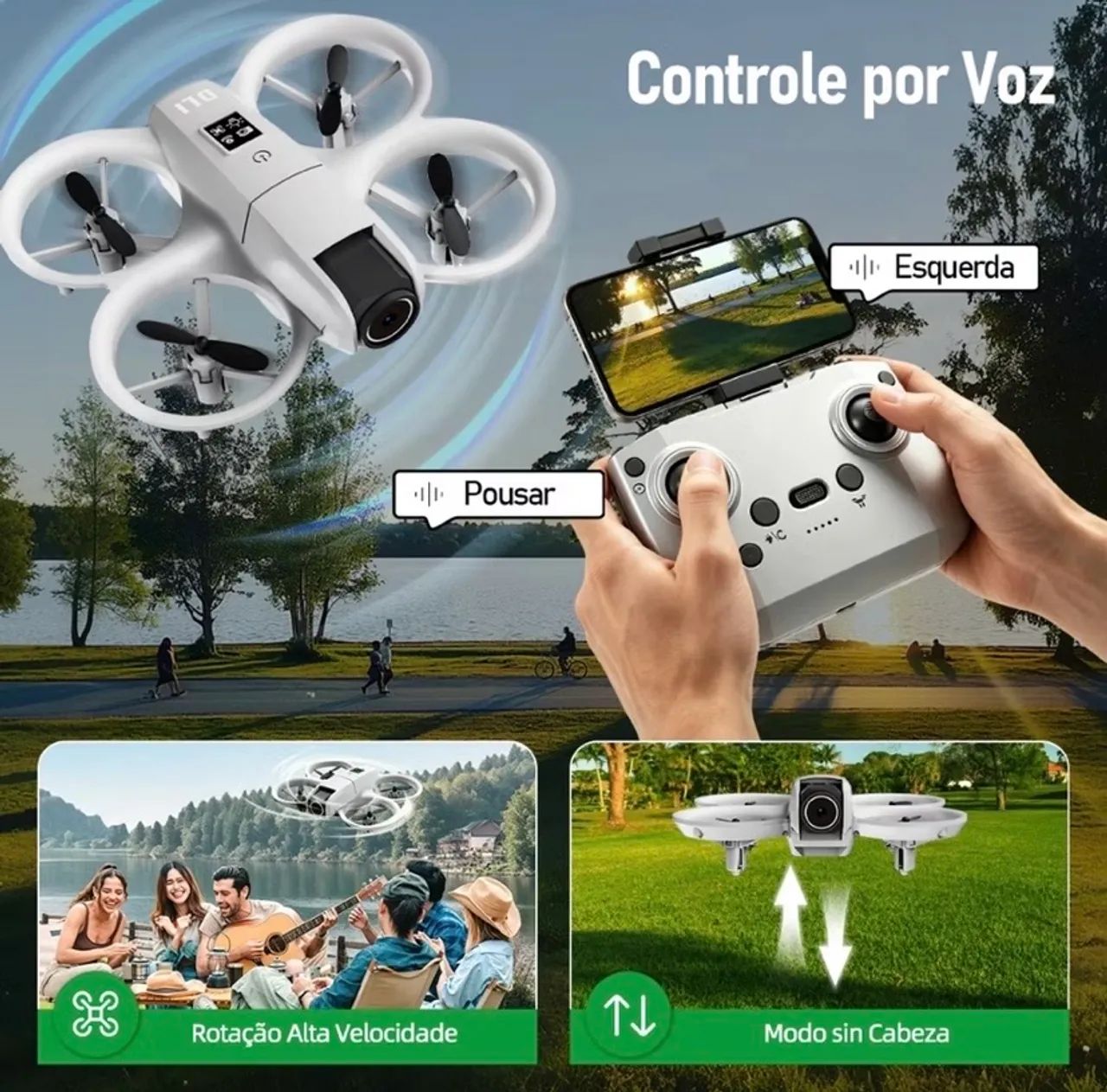 Mini Drone Neo 4K Profissional Câmera Dupla FPV WiFi - Foto 5