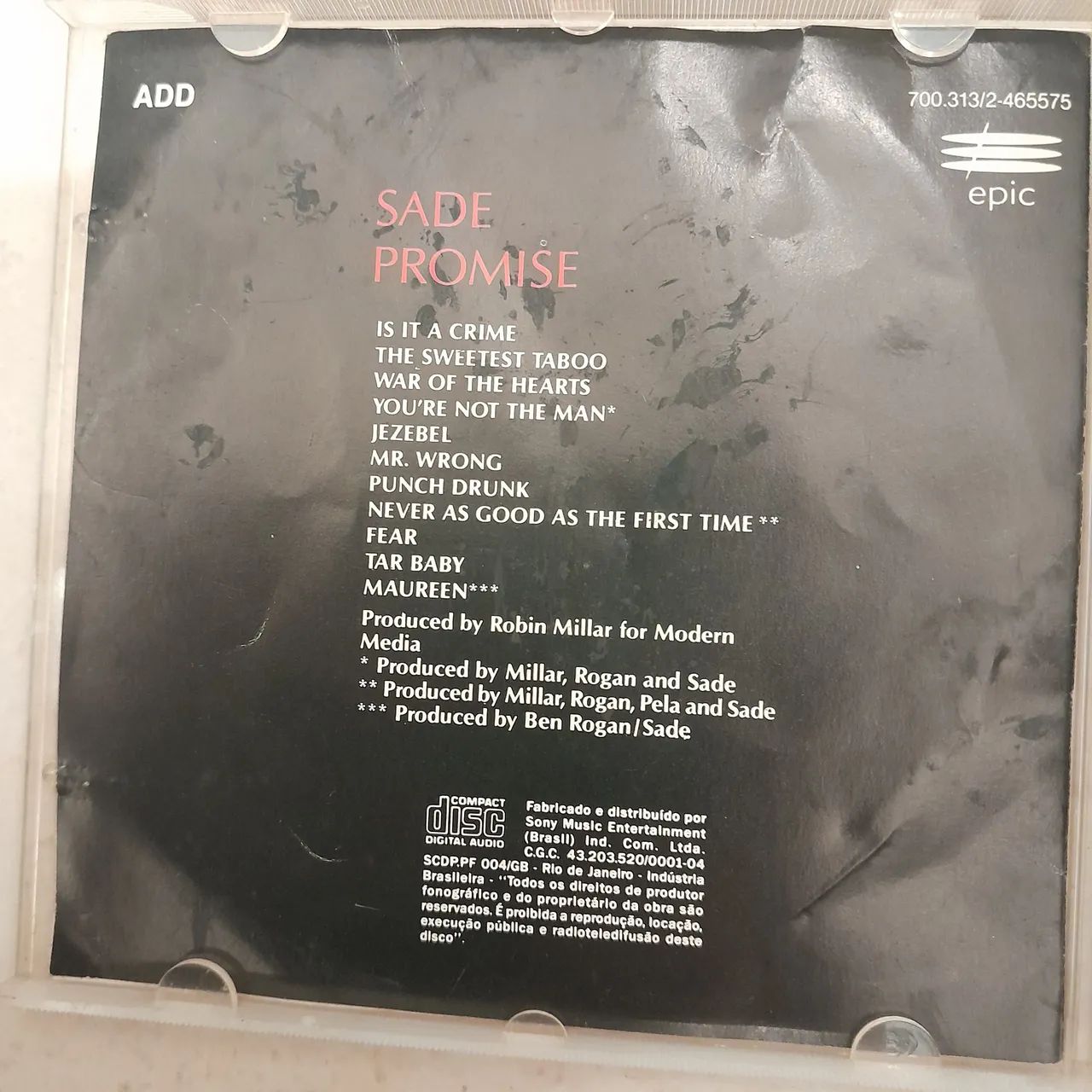 CD Sade Promise 1985 - Foto 2