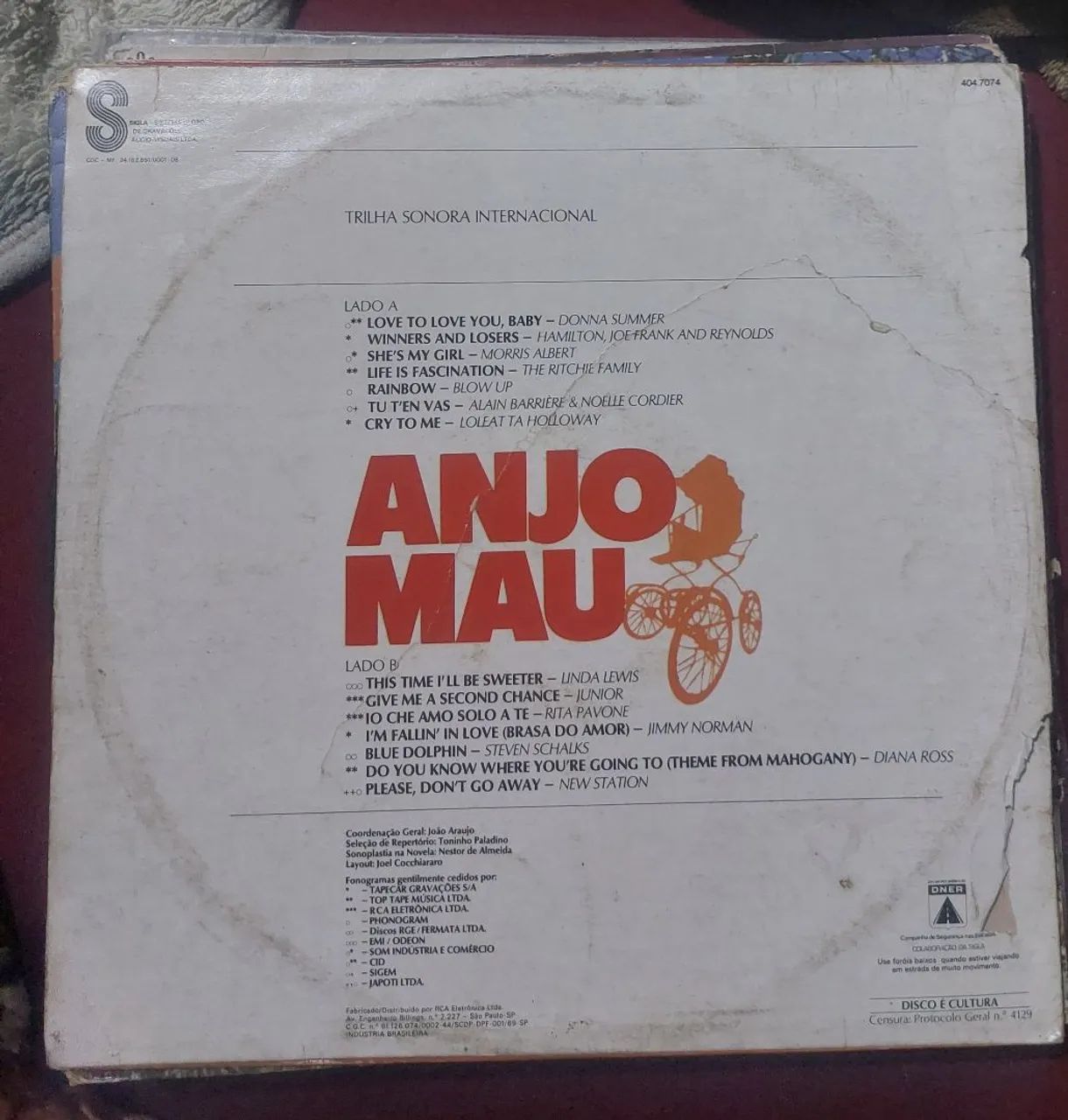 Lp novela - Anjo Mau 1976 - Foto 2