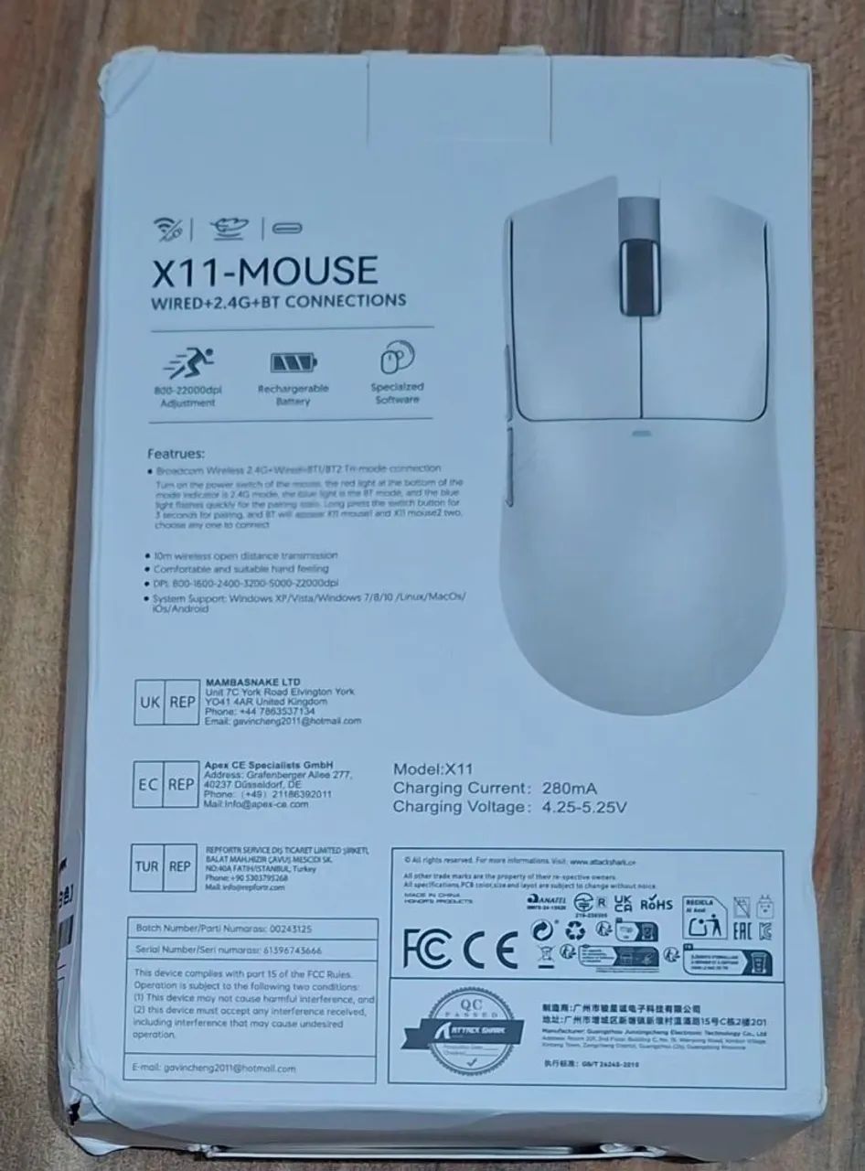 Mouse Gamer Sem Fio Attack Shark X11 - Foto 4