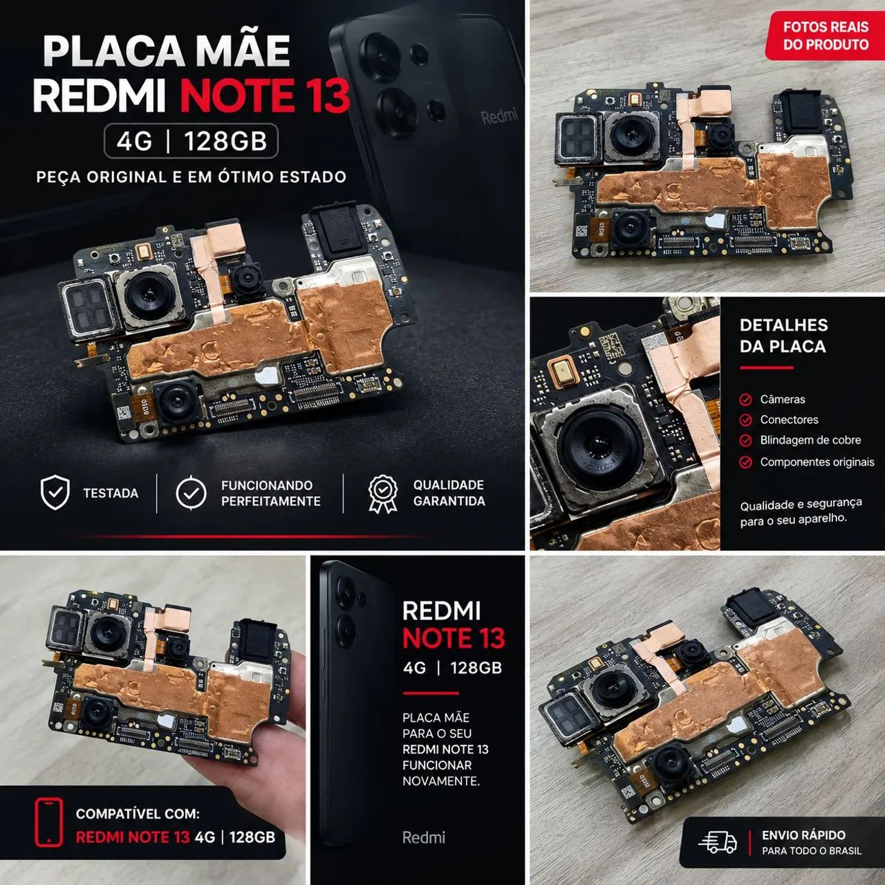 Placa mãe redmi note 13 4g 128gb