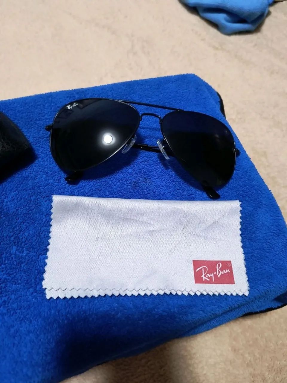 óculos de sol rayban aviator preto - Foto 3