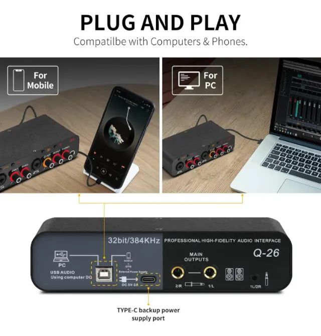 INTERFACE DE AUDIO TEYUN - Foto 4