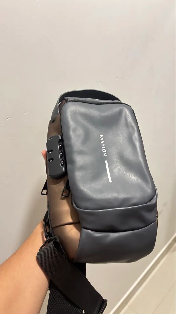 Shoulder Bag Masculina Cinza - Bolsa Transversal