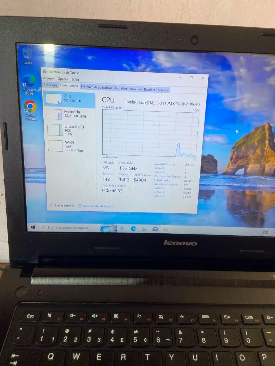 NOTEBOOK  LENOVO  I3 4GB ACEITO CARTÃO DO GARANTIA  600$ - Foto 2