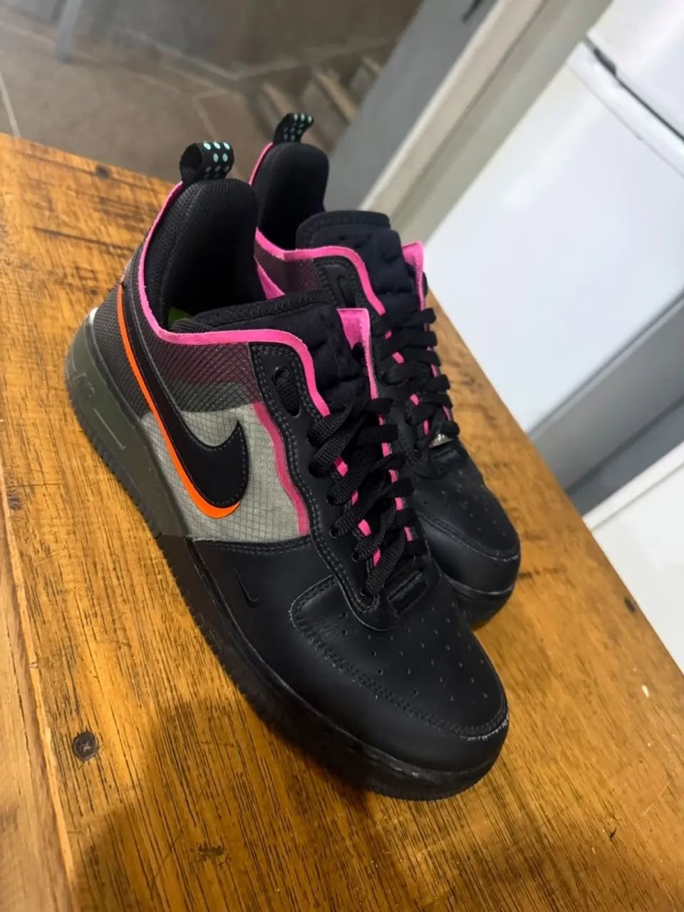 Nike Air Force 1 React "Black/Pink Prime" - Foto 4