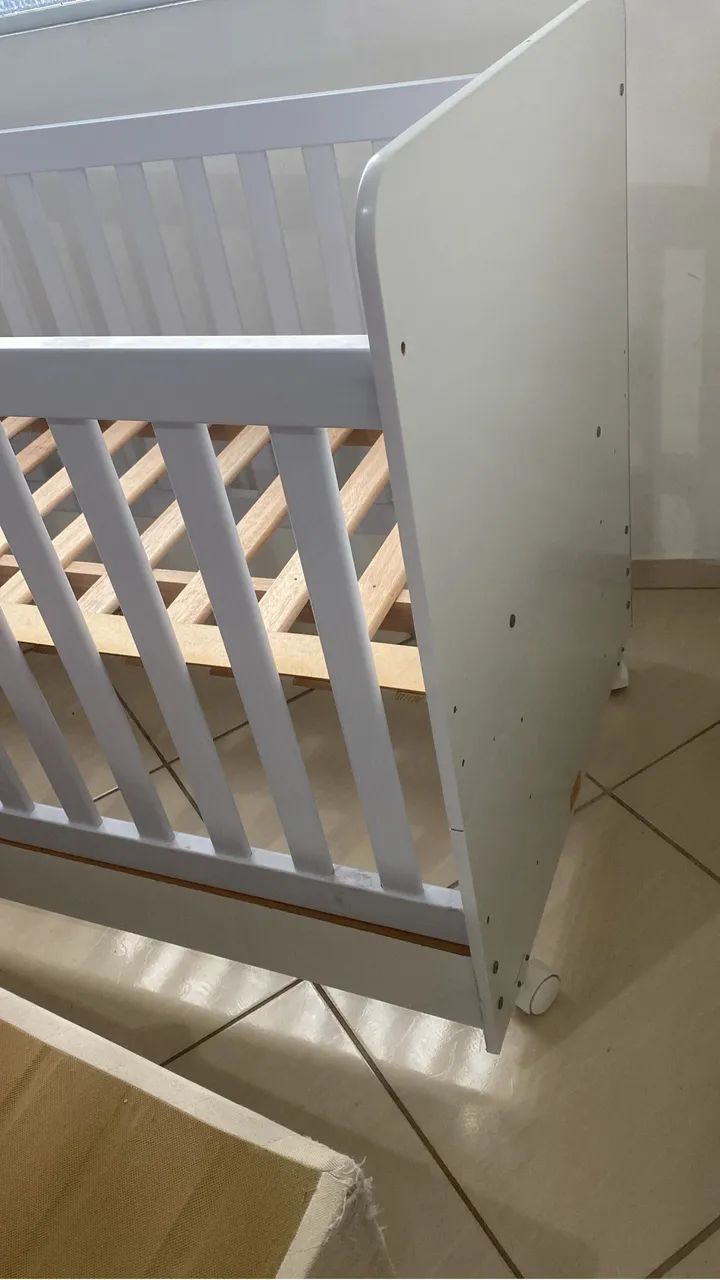 Berço 2 em 1 completo com colchão impermeável  - Foto 2