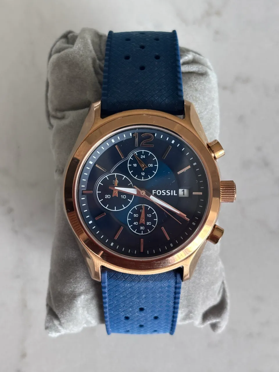 Relógio Fossil Cronógrafo Azul Original - Acessórios - Senador