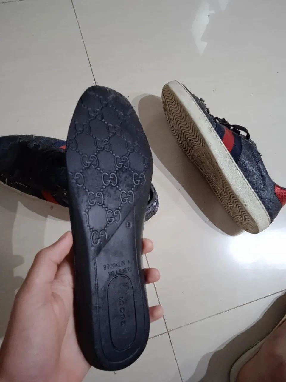 Tênis Gucci Ace GG Supreme Blue Web Sneake - Foto 3