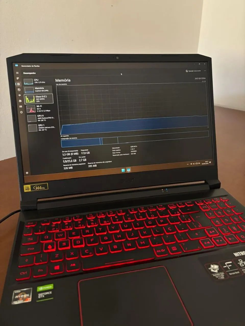 Notebook Acer Nitro 5 - Ryzen 7