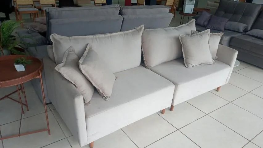 Sofá no Linho 2,35m 10x sem juros