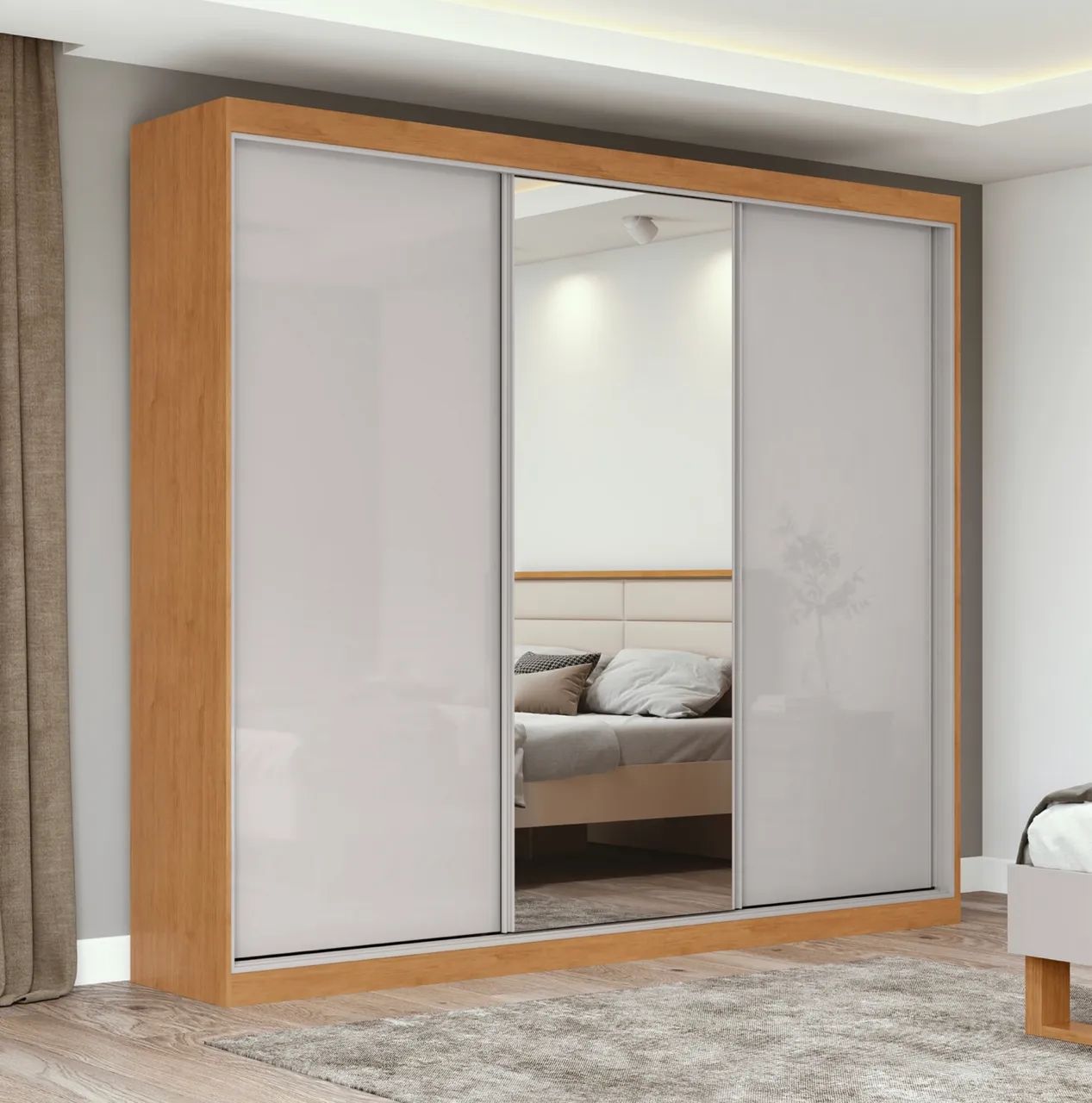Guarda-Roupa Quadrix 3 Portas - Design Sofisticado e Organização Inteligente