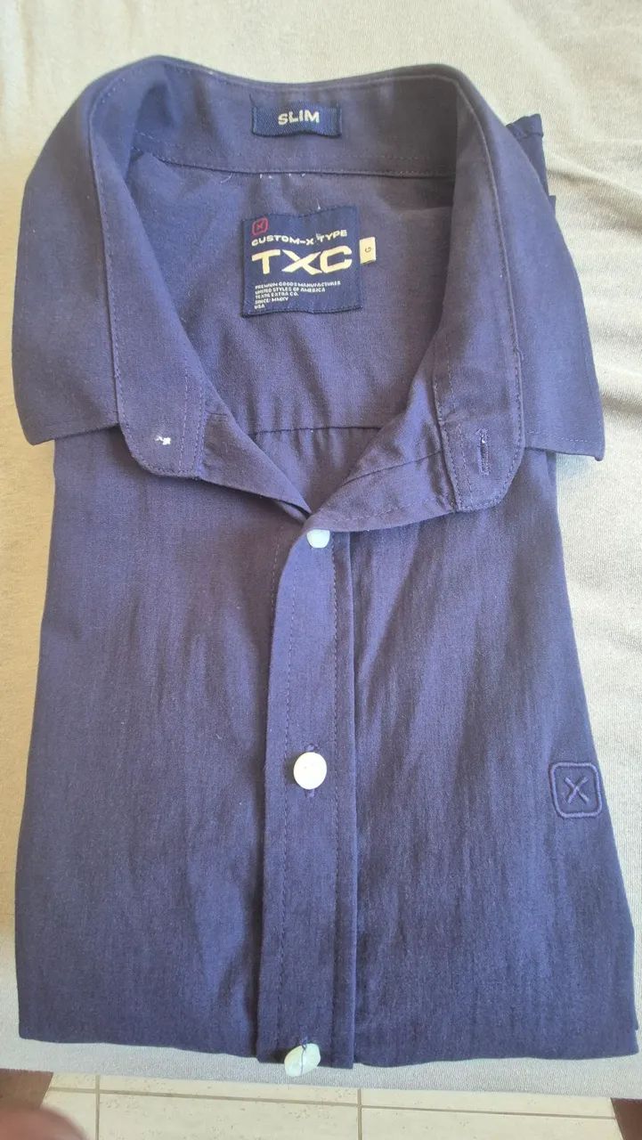 Camisa casual masculina marca TXC semi nova - Foto 5