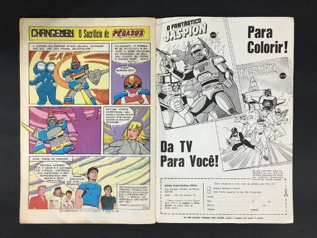 HQ O Fantástico Jaspion & Changeman Nº 5 Original Revista em