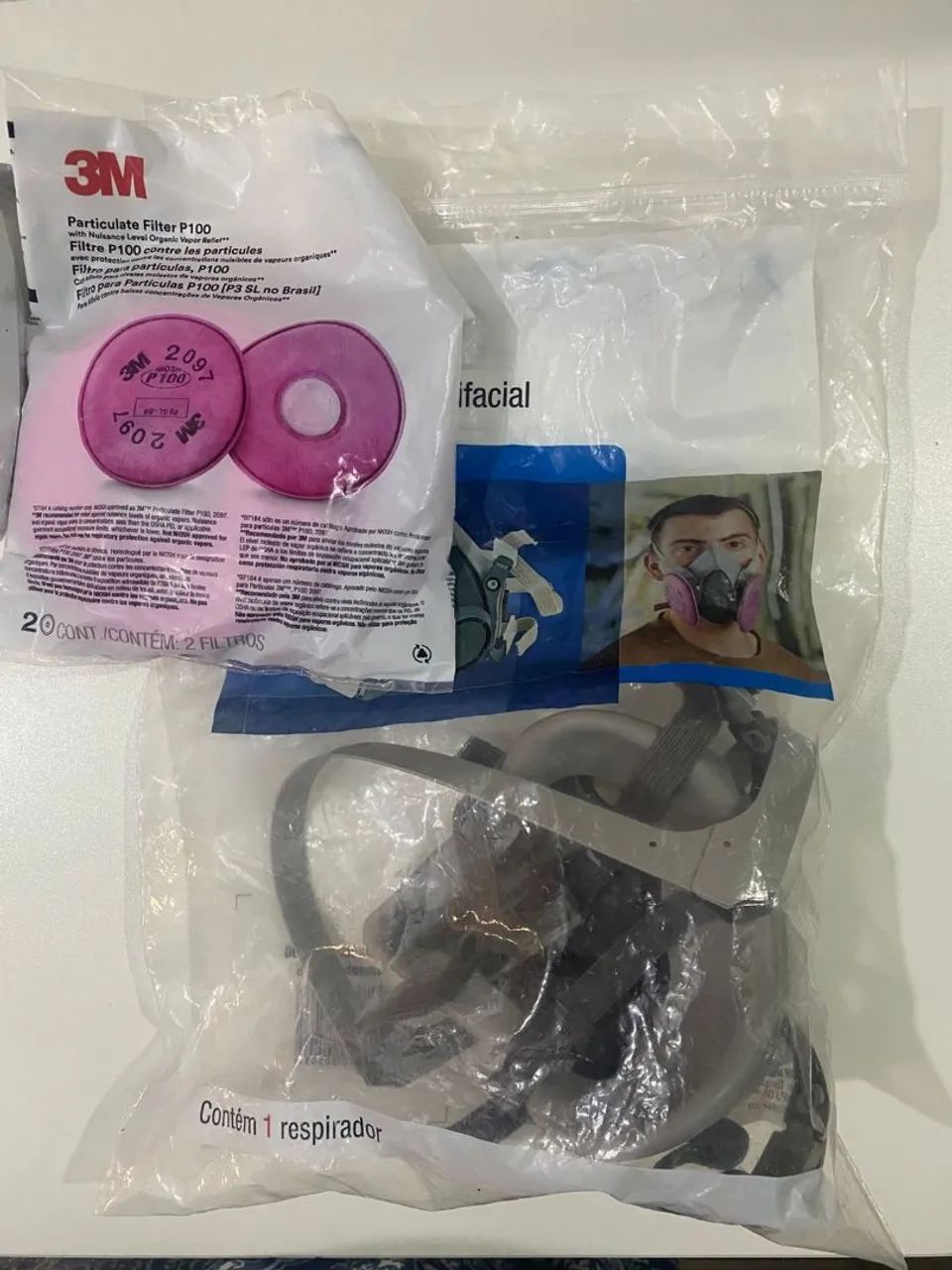 Respirador semifinal 3m Série 6200 - Foto 2