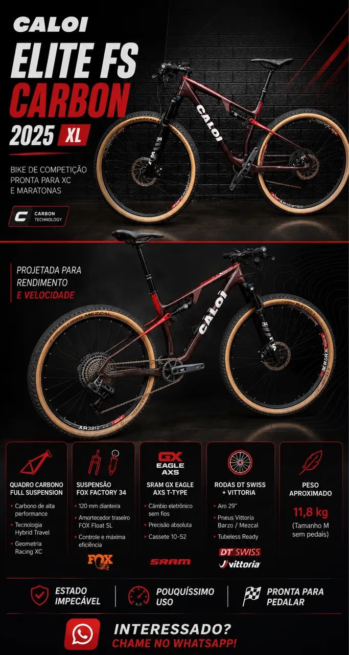 MTB ELITE CARBON FS RACING 2025 XL