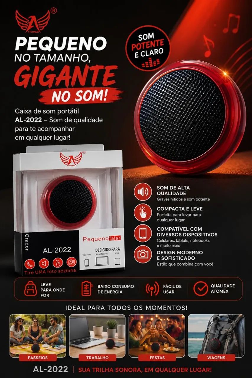 "Tamanho de bolso, potência de show: leve o seu som para qualquer lugar!" - Foto 2