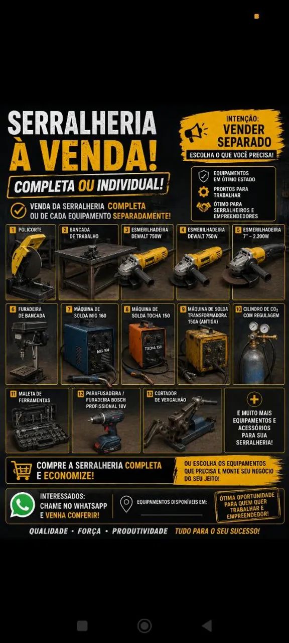 Vendo itens de serralheria