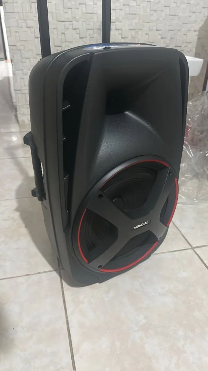 Caixa de som e microfone shure - Foto 3