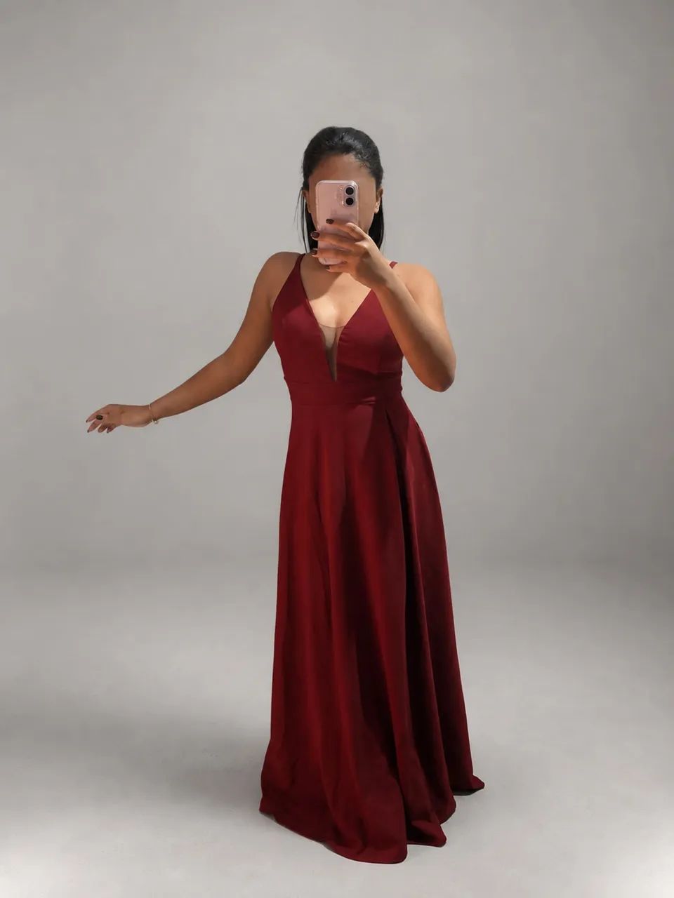 vestido longo feminino vermelho 36
