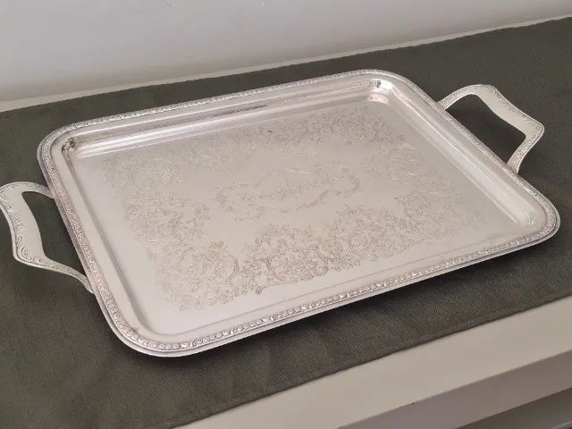 Bandeja retangular vitoriana