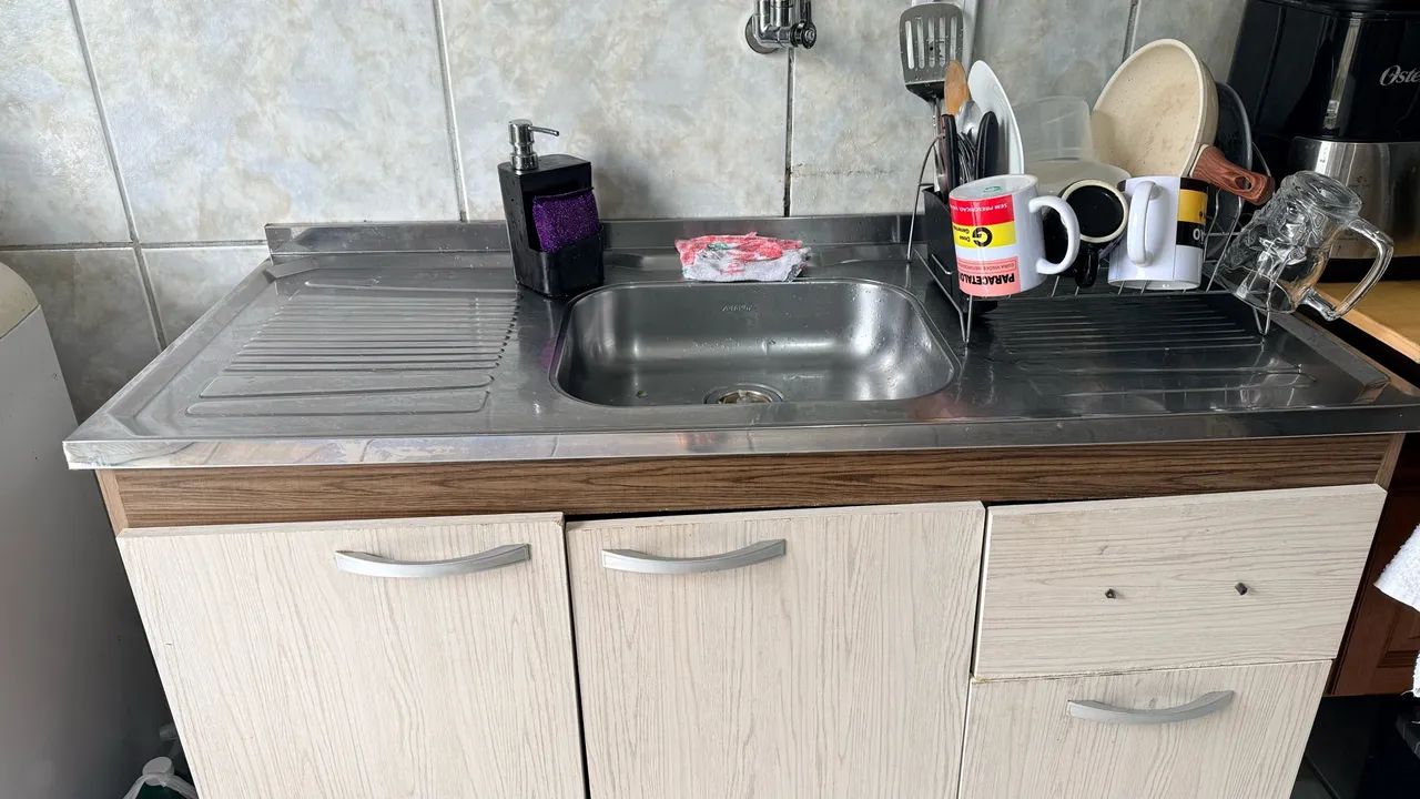 Pia inox+ balcão MDF - Foto 2