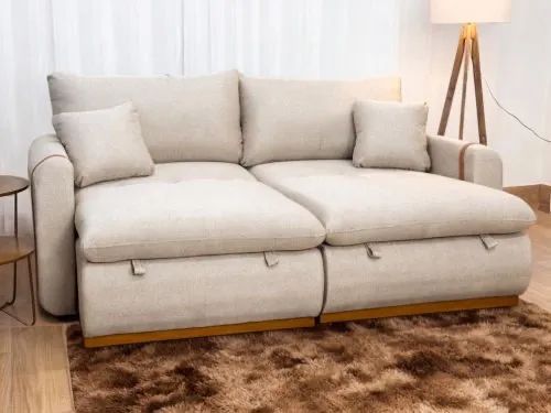 Sofá Cama Retrátil 2,30m Colômbia Molas Ensacadas l5 - Foto 2