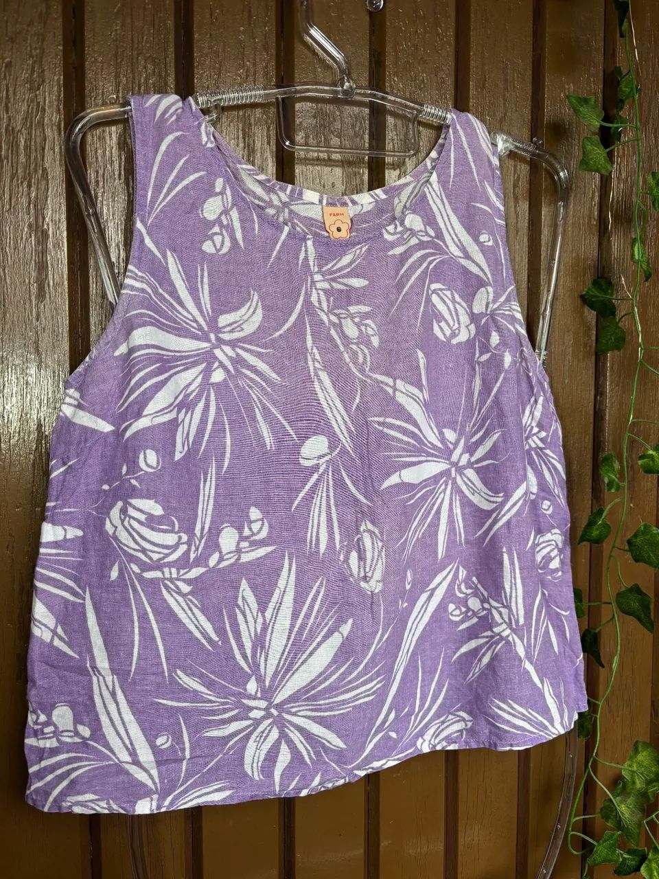 blusa farm lilás estampada - Foto 2