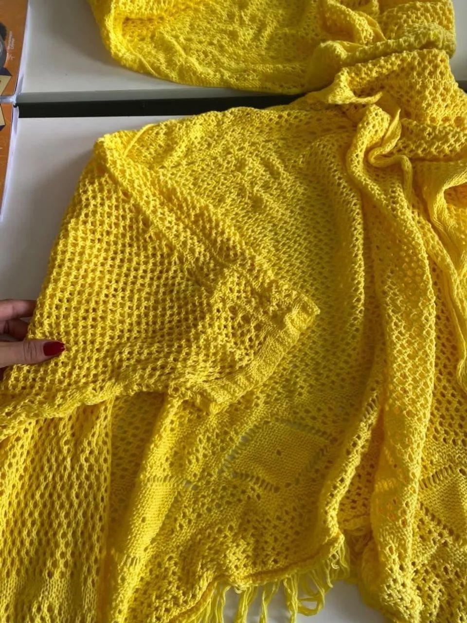 Cardigan tricôt amarelo  - Foto 4
