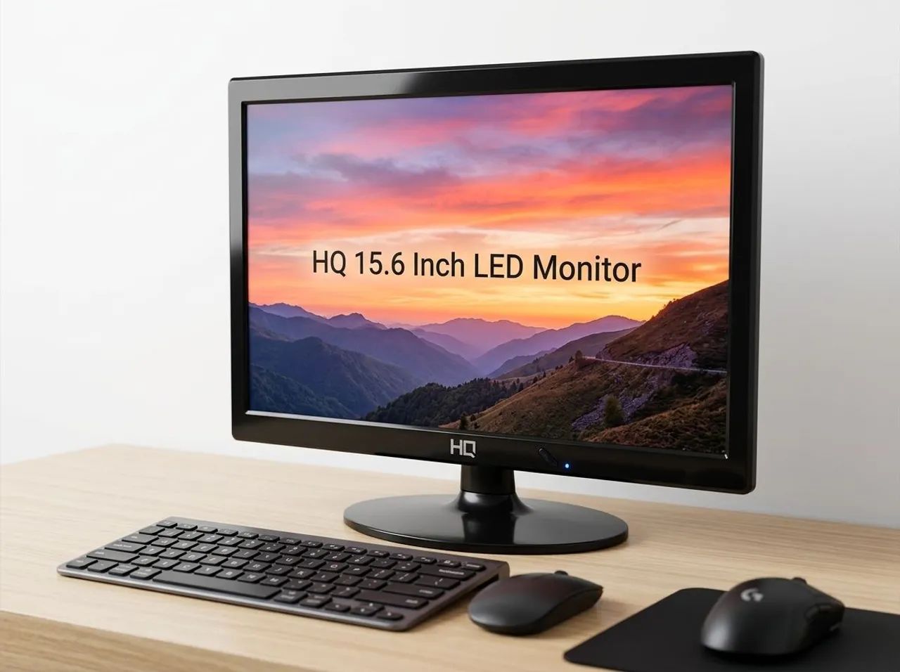 Monitor LED HQ 15.6" HD com Entrada HDMI e VGA (Excelente Estado)