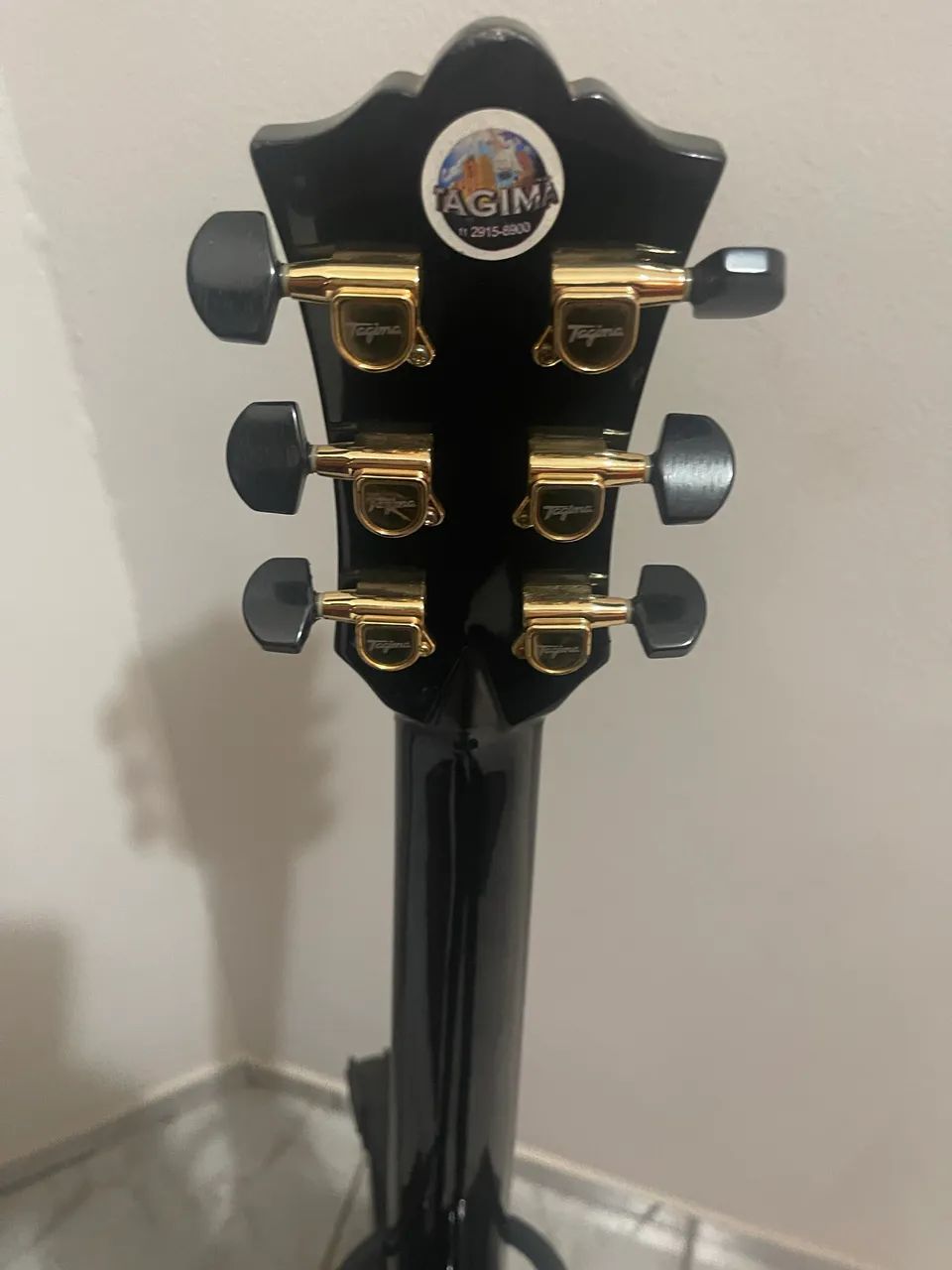 Lindo Violão Jumbo tagima Raridade Violão Antigo Tagima Premium Tj200 Jumbo Preto  - Foto 5