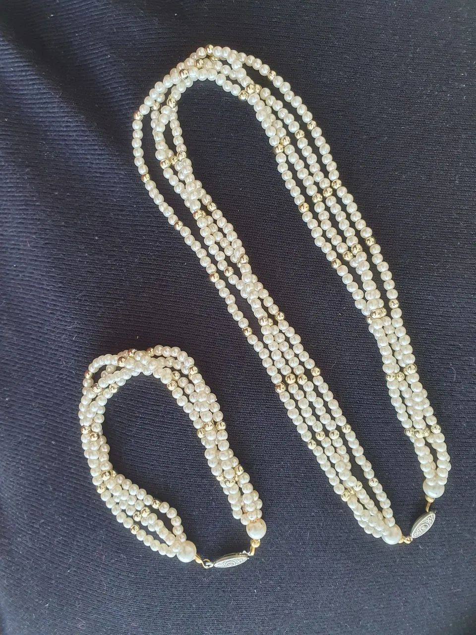 Colar Gargantilha e Pulseira Bijoux Elegantes - Foto 2