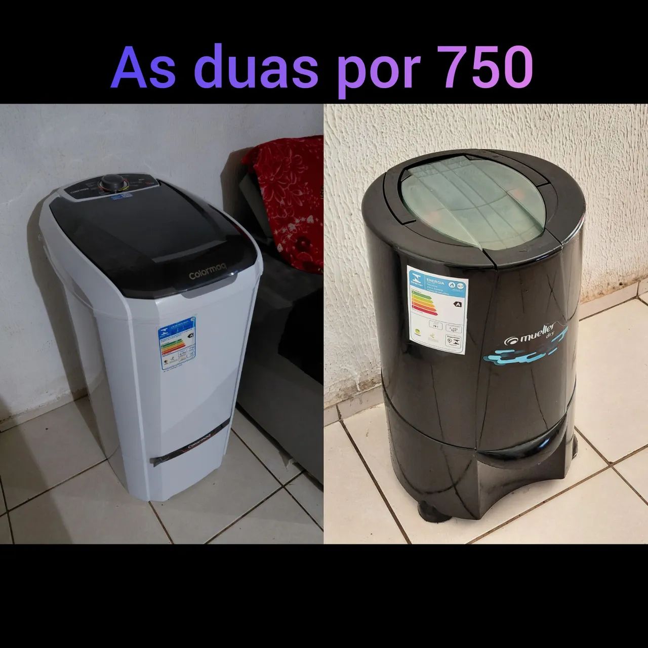 Máquina de lavar e centrífuga Entrego 
