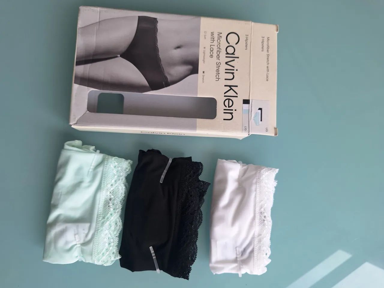 3 Calcinhas Calvin Klein Original L Nova - Foto 2