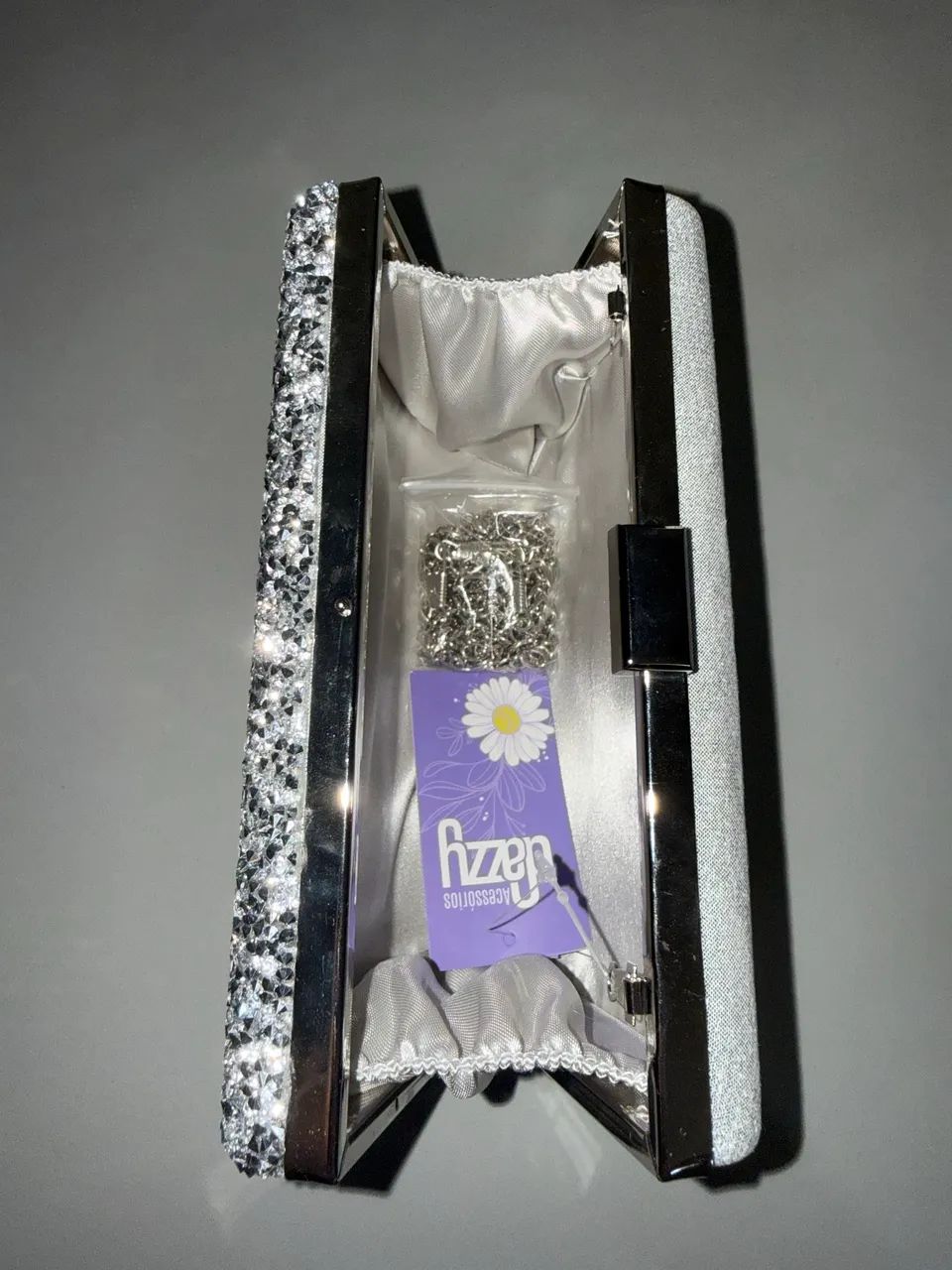 Bolsa Dazzy Clutch Strass - Foto 2