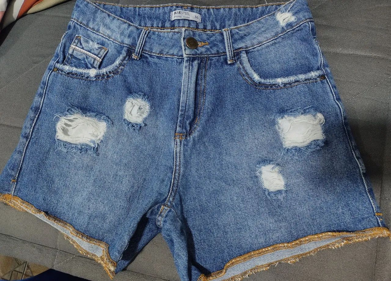 Short jeans feminina 