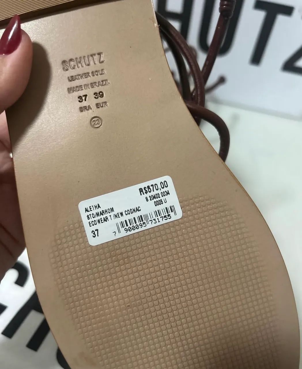 Rasteira Schutz nova, sem uso.  - Foto 2