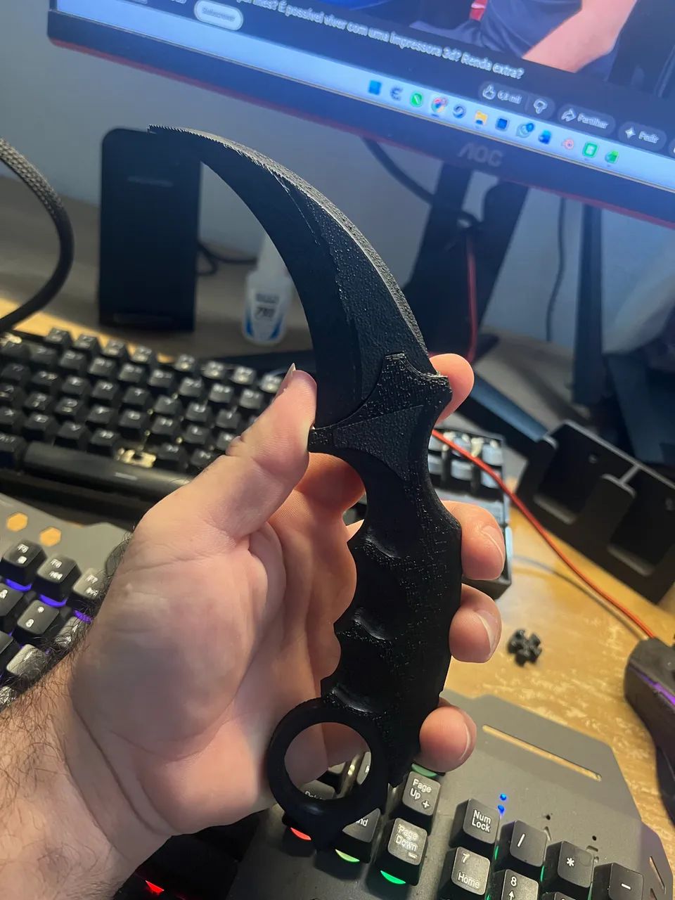 Faca Karambit Spartan Knives - Preto CS:GO - Foto 4